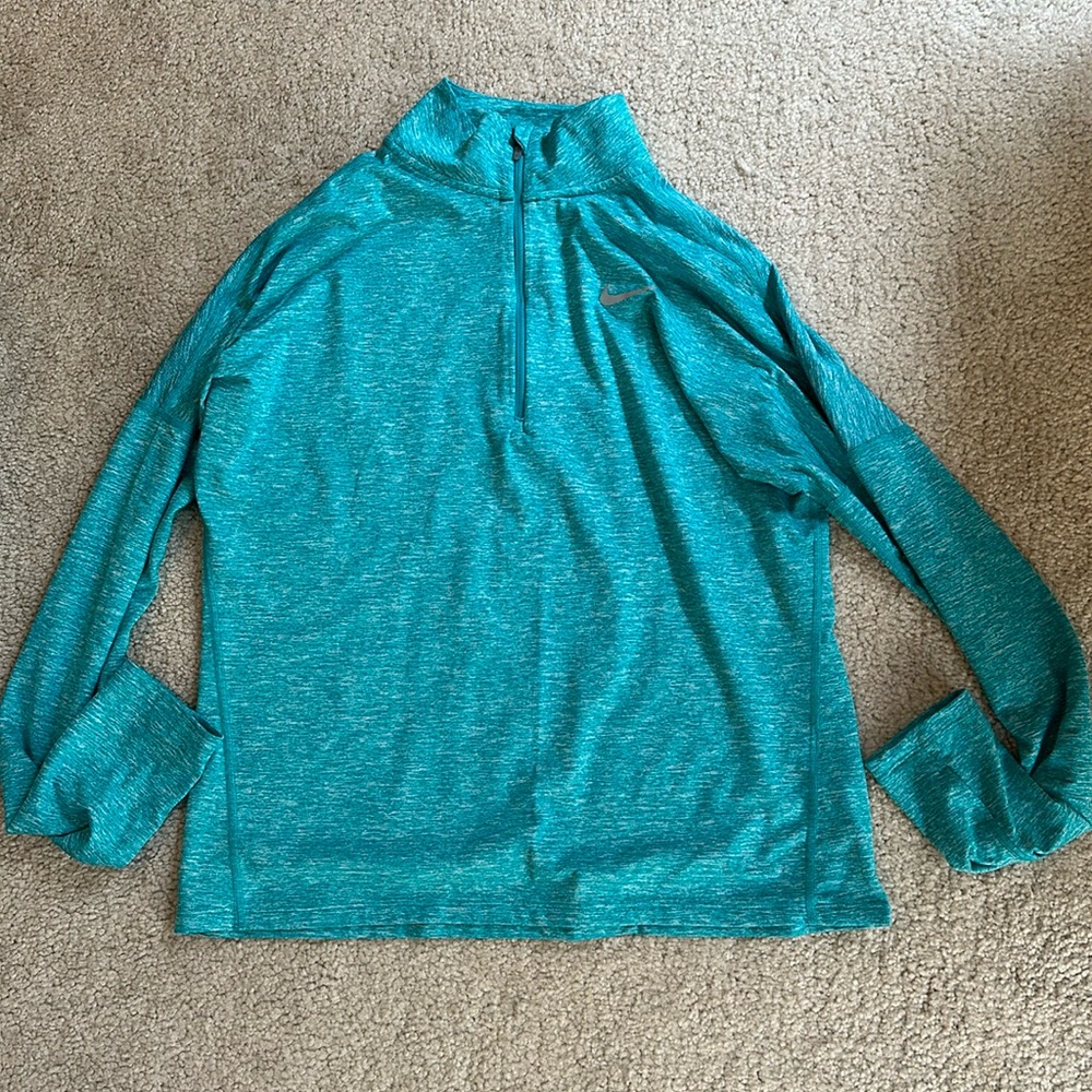 Teal zip up long sleeve